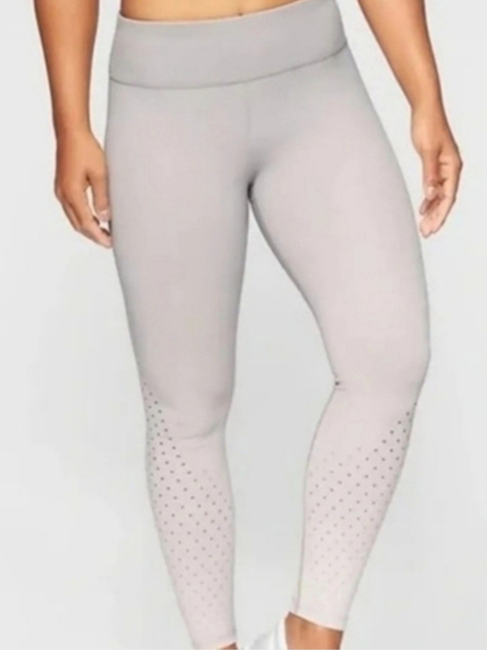 Athleta Contender Aero Ombre Neutral Tone Breathable Laser Cut Leggings Tight - Picture 2 of 9
